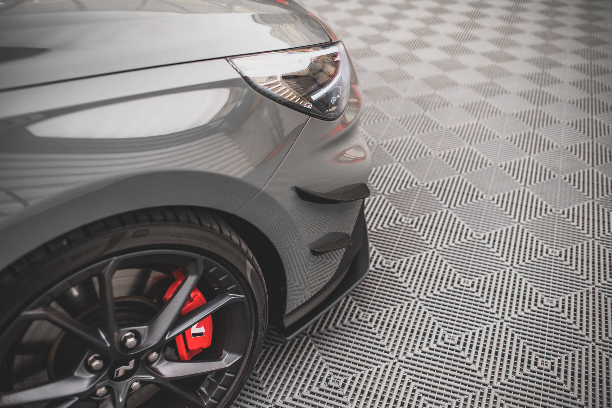 Stoßstangen Flaps Wings vorne Canards passend für Hyundai I30 N / I30 N-Line Hatchback/Fastback Mk3 FL