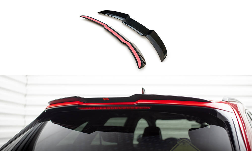Spoiler CAP für Audi RS4 B9 Avant schwarz Hochglanz