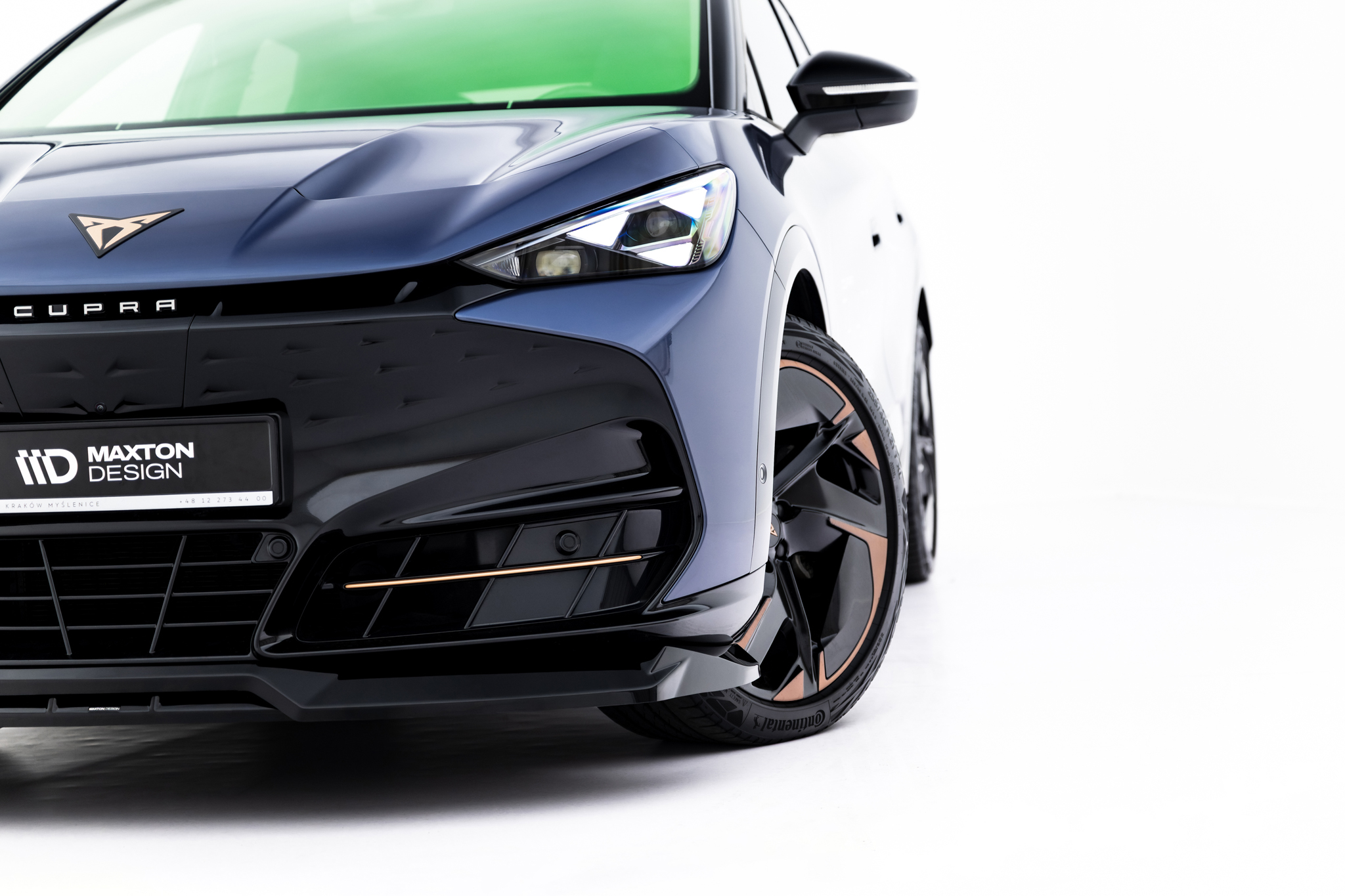 Frontlippe passend für CUPRA Tavascan Mk1 schwarz Hochglanz