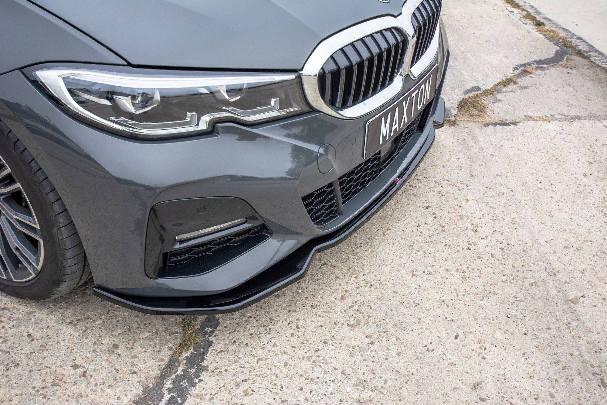 Front Ansatz V.2 für BMW 3er M-Paket G20 schwarz Hochglanz