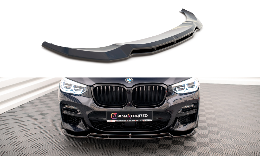 Front Ansatz V.1 für BMW X3 M40d / M40i / M-Paket G01 schwarz Hochglanz