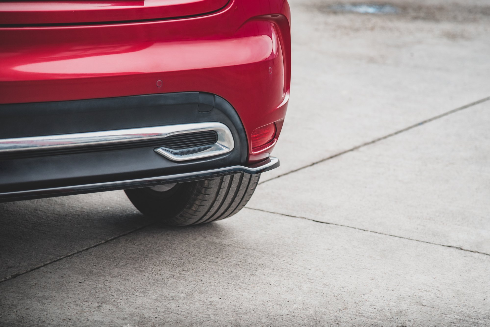 Street+ Mittlerer Diffusor Heck Ansatz passend für Citroen DS4 schwarz Hochglanz