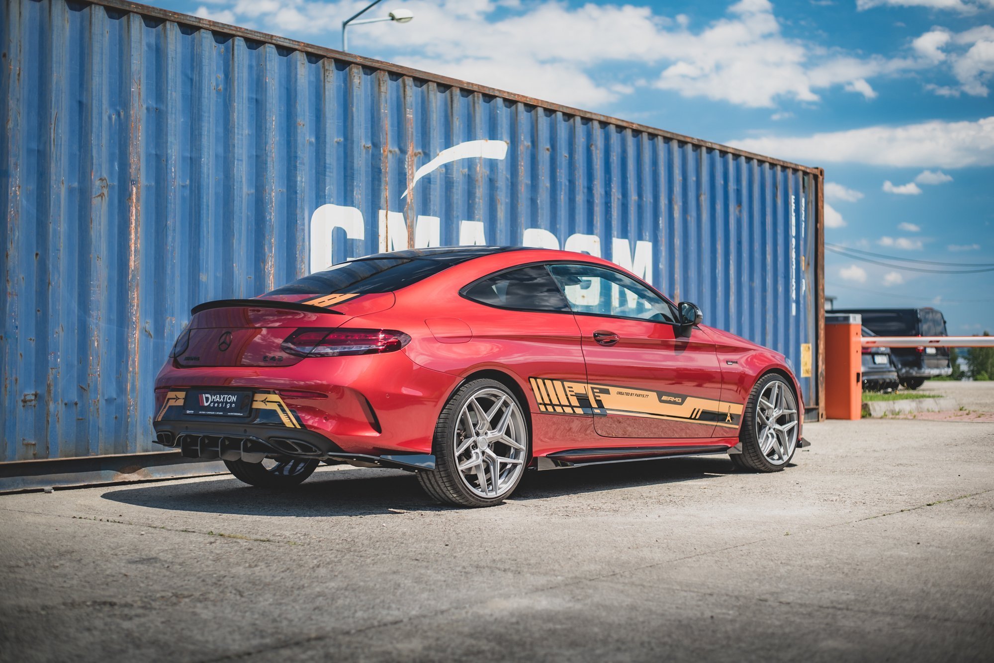Street Pro Heckschürze Heck Ansatz Diffusor passend für Mercedes-AMG C43 Coupe C205