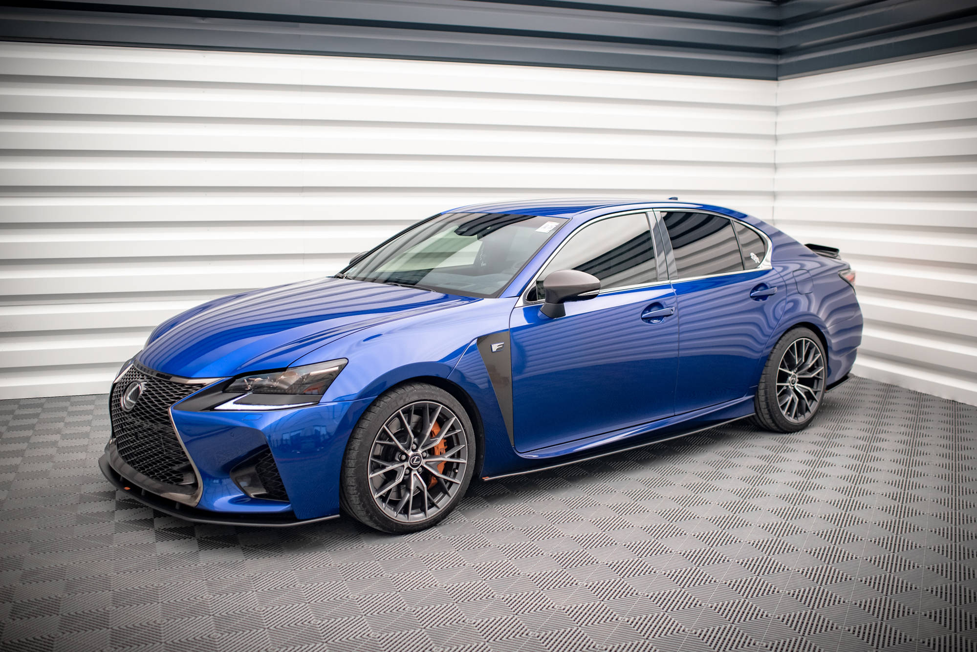 Street Pro Seitenschweller Leisten passend für Lexus GS F Mk4 FL rot