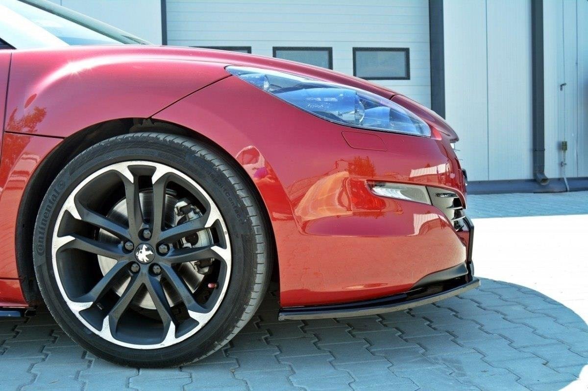 Street+ Spoilerlippe Front Ansatz V.1 passend für Peugeot RCZ Mk1 FL schwarz Hochglanz