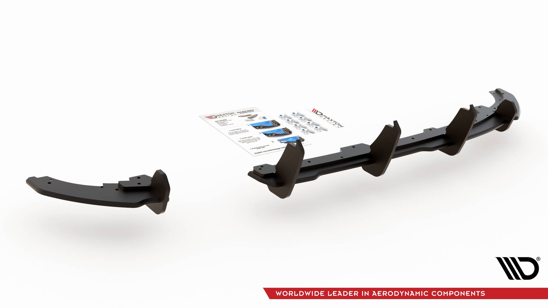 Street Pro Heck Ansatz Diffusor passend für VW Polo GTI Mk6 rot