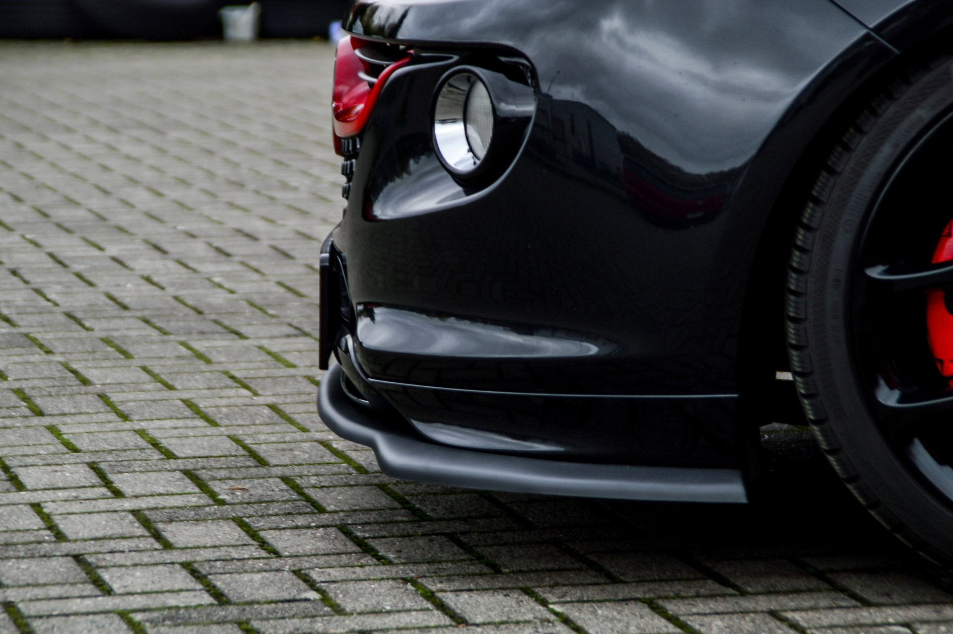 Cup Frontspoilerlippe für Opel Adam S + OPC-Line ab Bj. 2015- Schwarz Matt