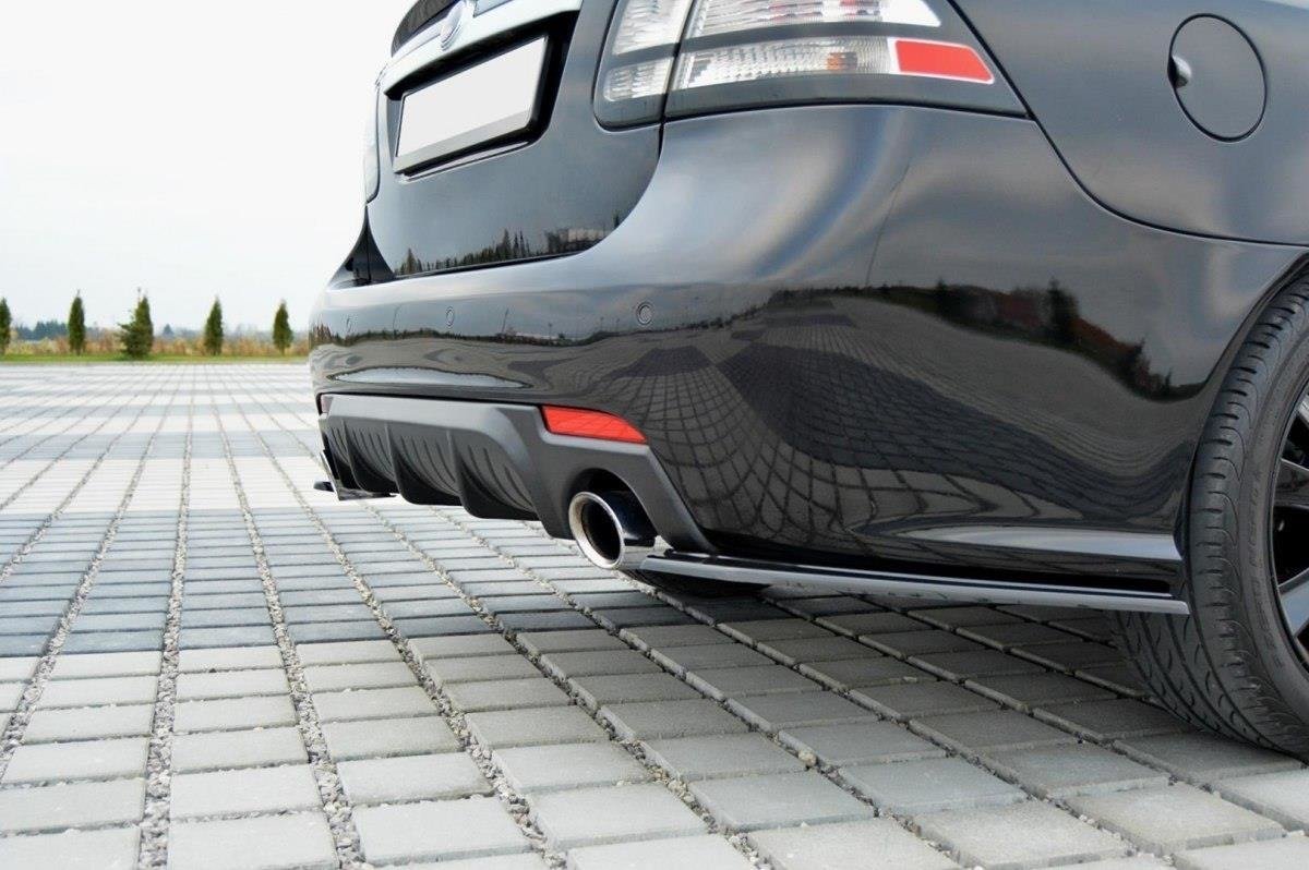 Diffusor Flaps passend für Saab 9-3 Aero Mk2 FL schwarz Hochglanz