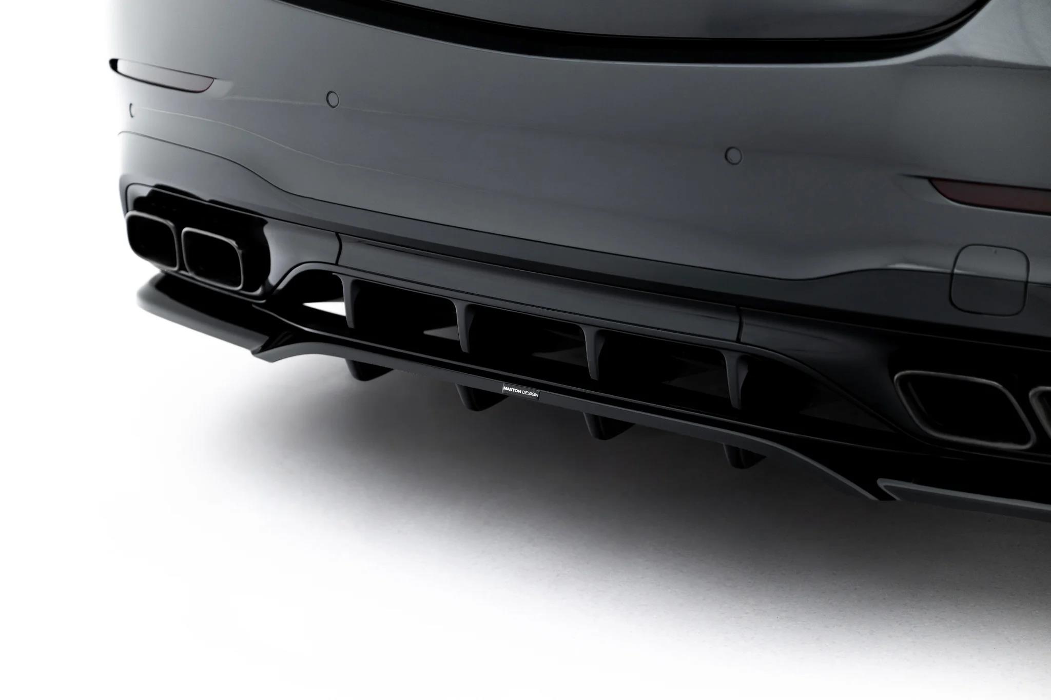 Diffusor Heckansatz passend für Mercedes-AMG C63 Limousine / Kombi W206 / S206 schwarz Hochglanz
