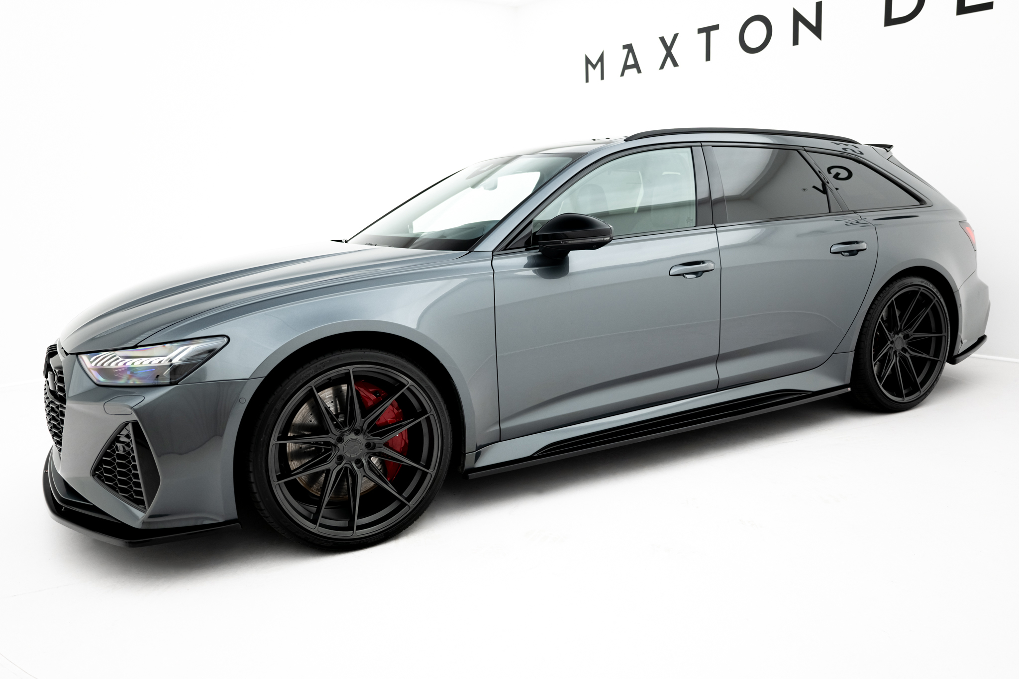 Seitenschweller Ansatz V.2 für Audi RS6 C8 / C8 Facelift schwarz Hochglanz