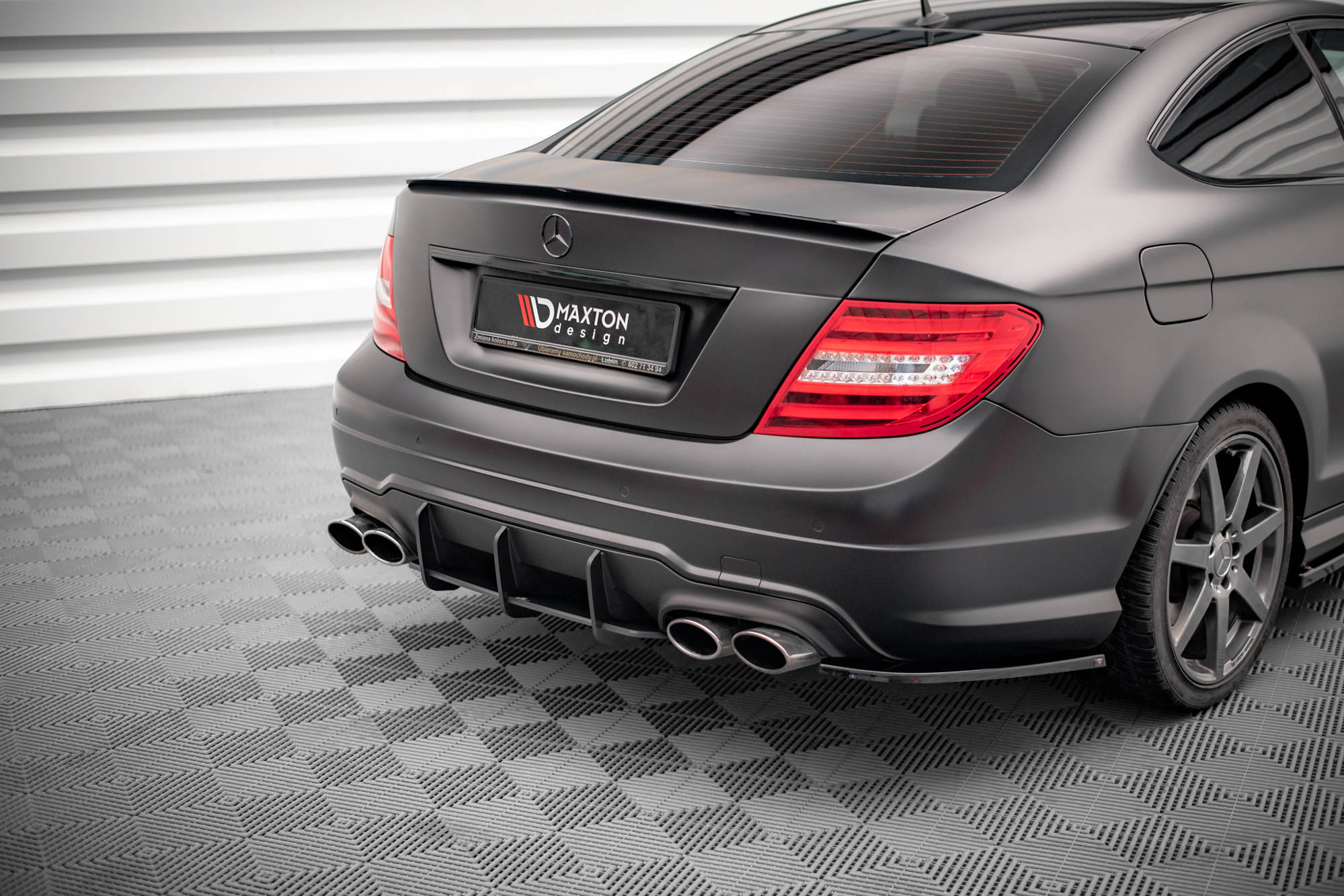 Street Pro Heckschürze Heck Ansatz Diffusor passend für Mercedes C Coupe AMG-Line C204