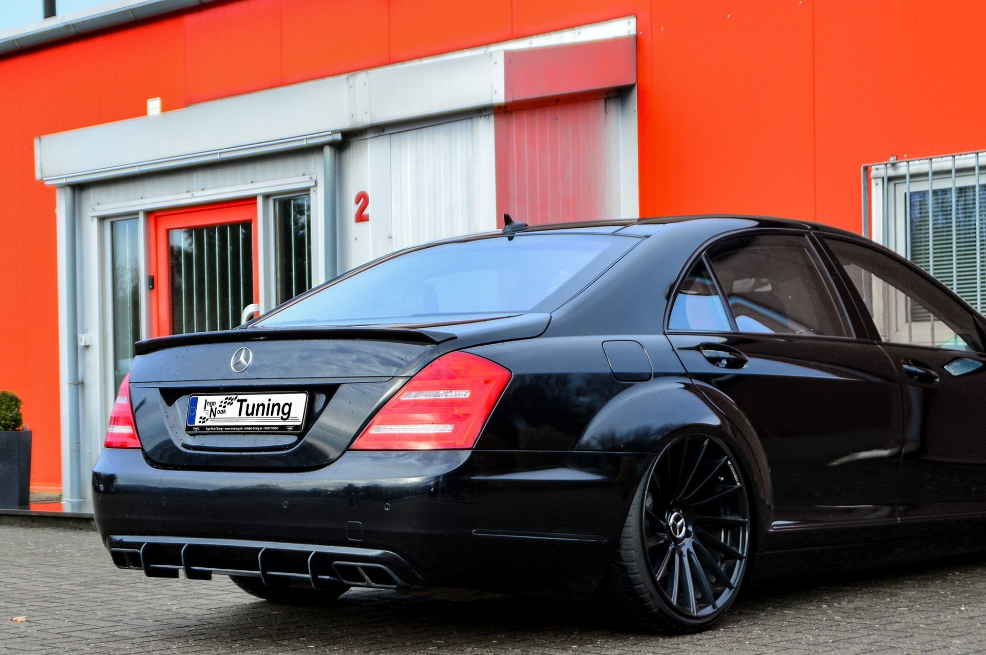 Bodykit für Mercedes S-Klasse V221 Langversion Schwarz Matt