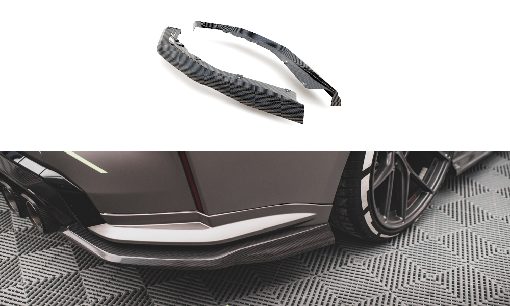 Carbon Fiber Heck Ansatz Flaps passend für BMW M4 G82 / G82 FL
