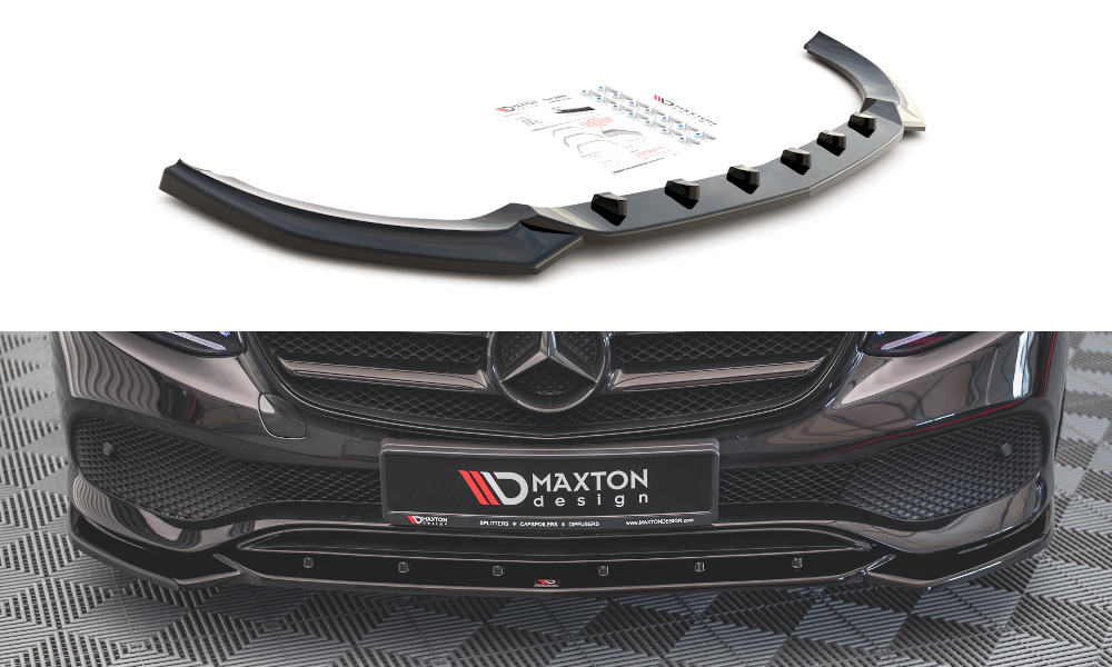 Street+ Spoilerlippe Front Ansatz passend für Mercedes E W213 schwarz Hochglanz