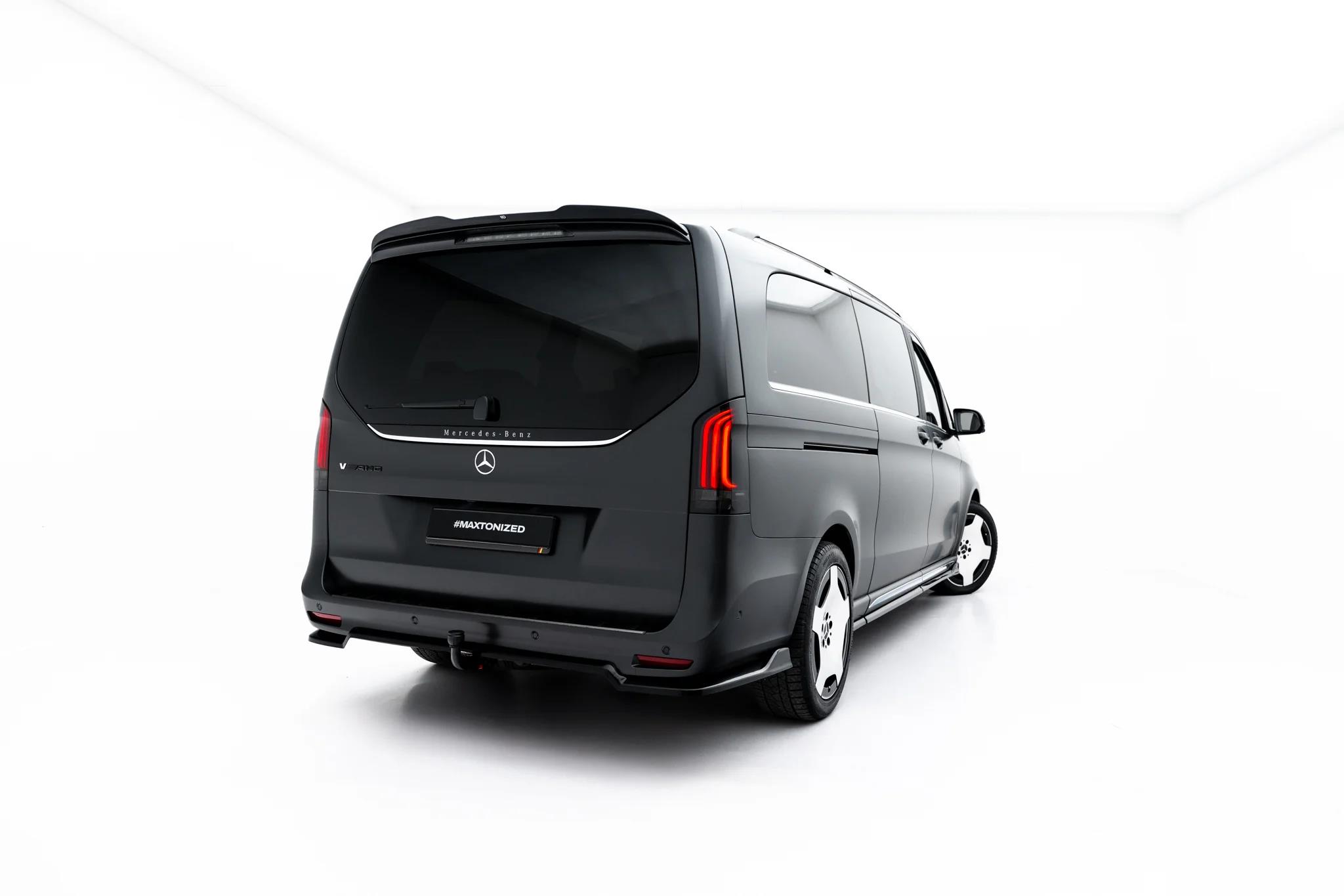 Street+ Mittlerer Diffusor RACE passend für Mercedes-Benz V AMG-Line W447 Facelift 2 schwarz Hochglanz
