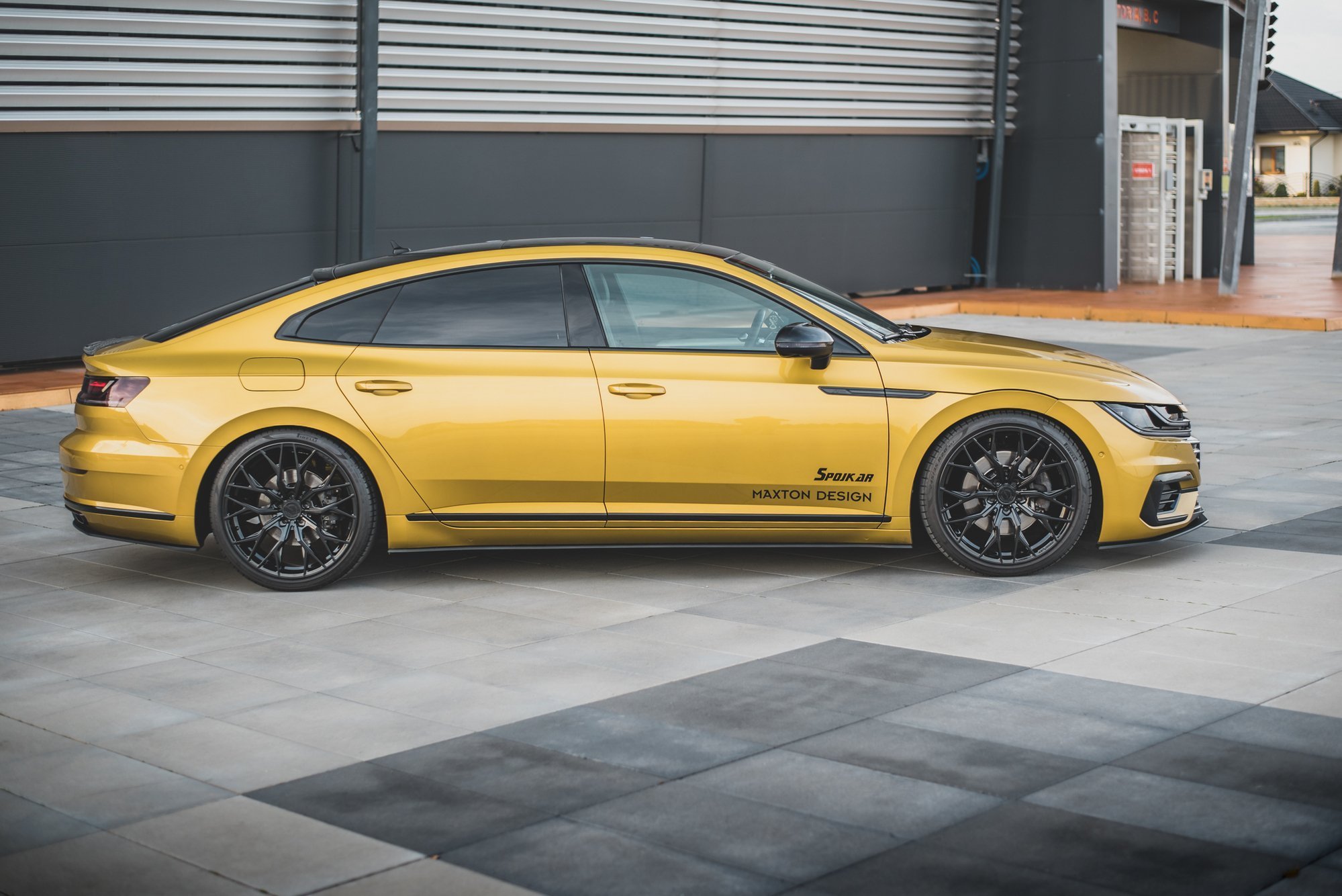Street Pro Seitenschweller Leisten passend für VW Arteon R-Line rot