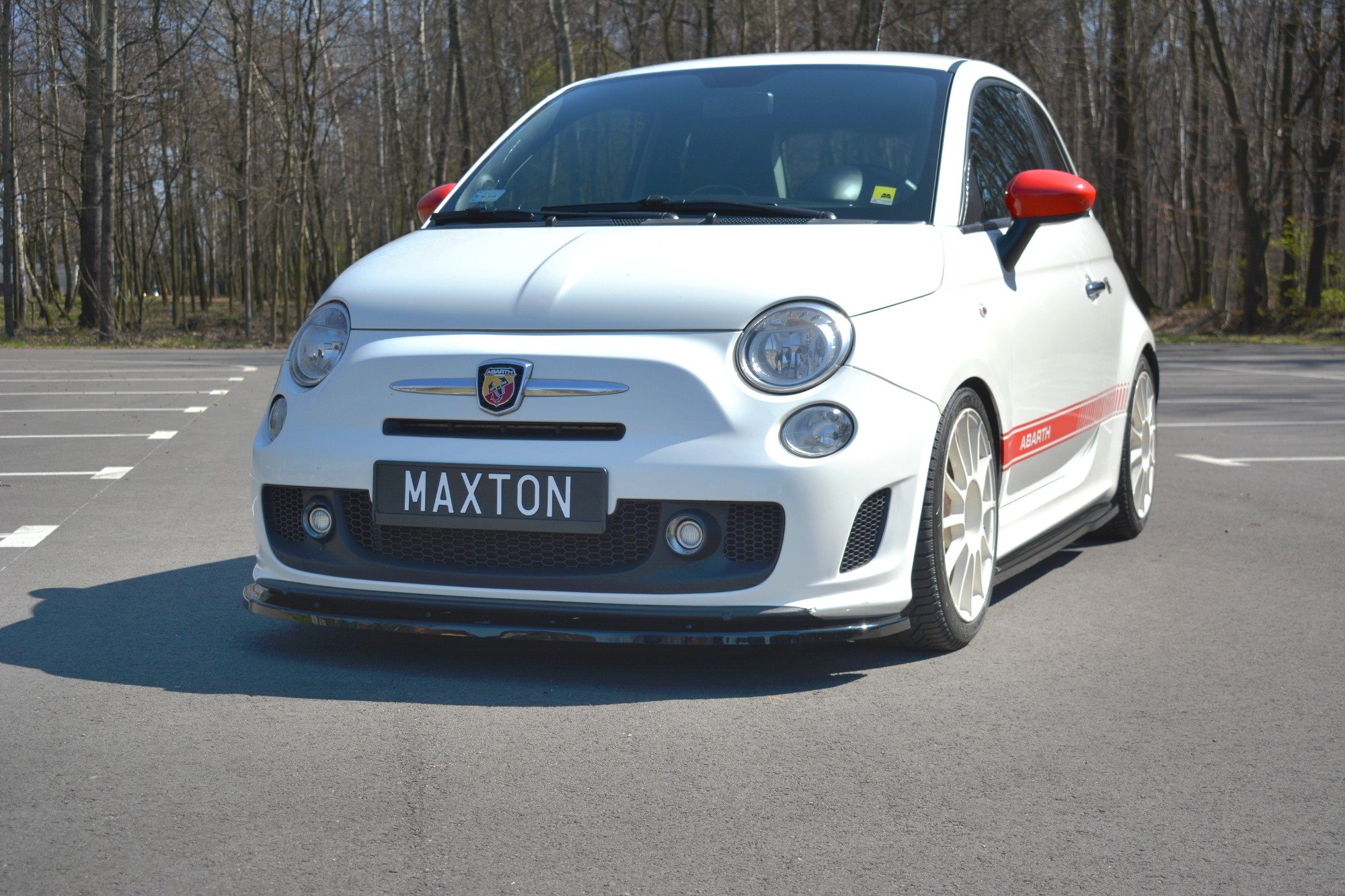 Frontlippe V.2 passend für ABARTH 500 Mk1 schwarz Hochglanz