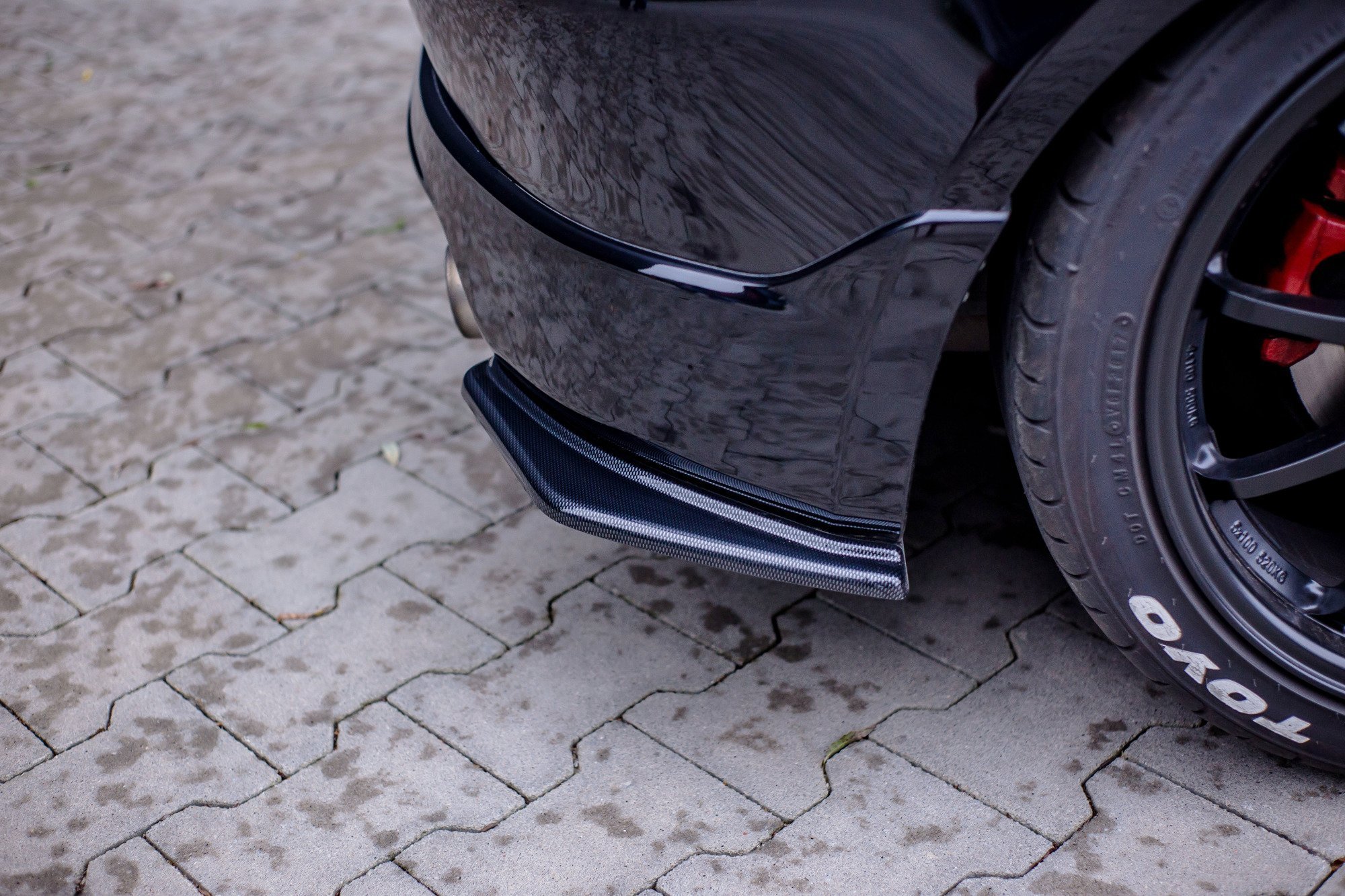 Heck Ansatz Flaps Diffusor für AUDI HONDA CIVIC EP3 MK7 TYPE-R/S FACELIFT schwarz matt