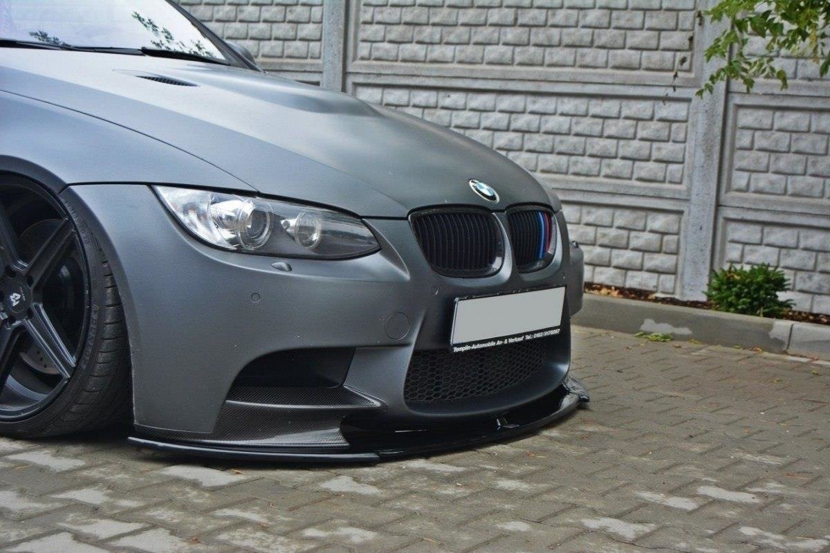Street+ Spoilerlippe Front Ansatz passend für BMW M3 M Performance Coupe E92 / Cabrio E93 schwarz Hochglanz