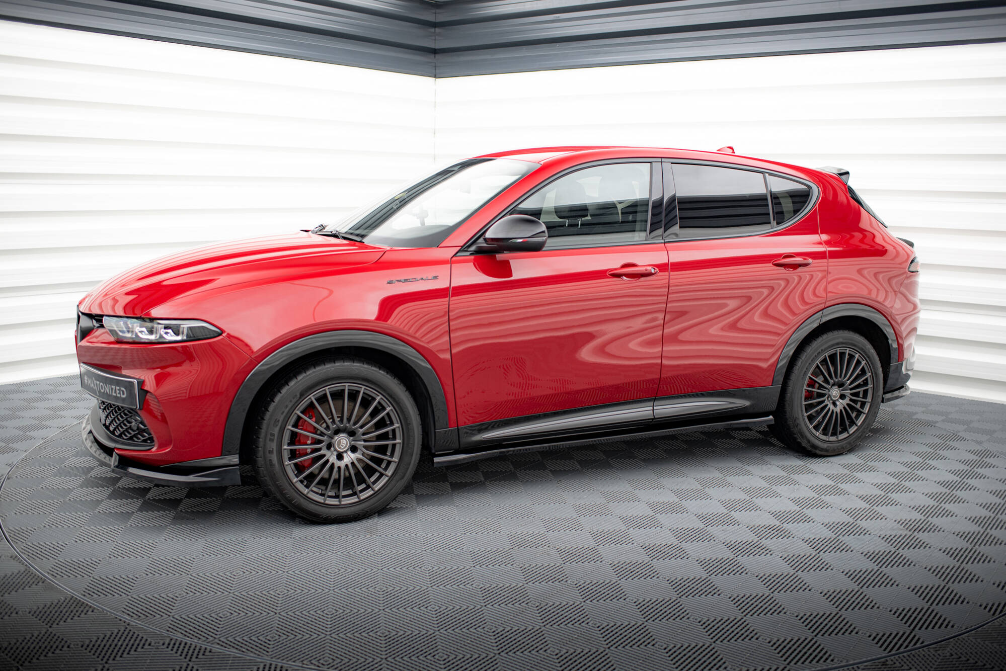 Street+ Seitenschweller Leisten passend für Alfa Romeo Tonale Mk1 schwarz Hochglanz
