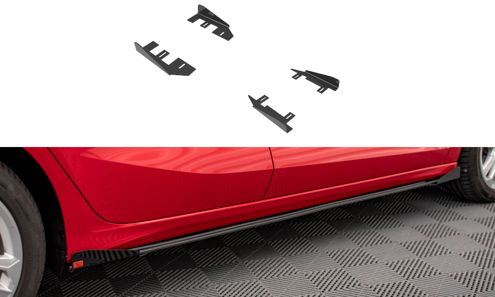 Seitenschweller Flaps passend für Audi A3 8Y schwarz Hochglanz