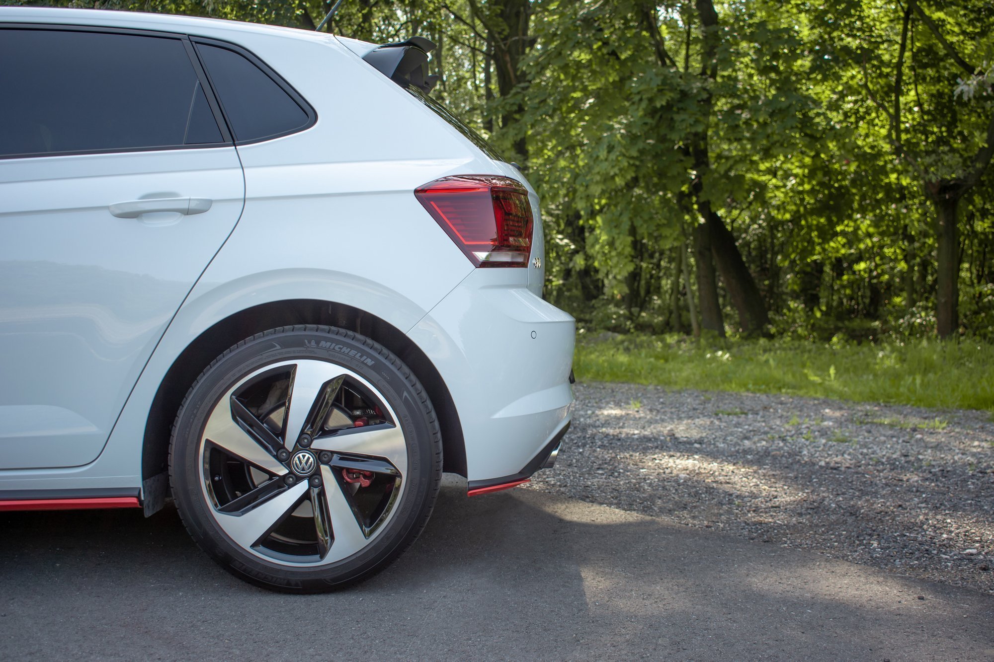 Heck Ansatz Flaps Diffusor für VW Polo GTI Mk6 schwarz Hochglanz