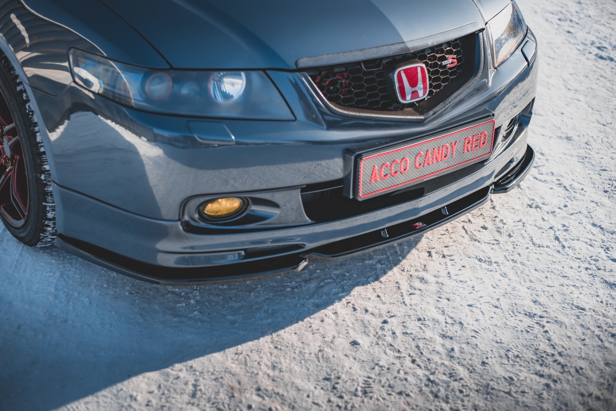Street+ Spoilerlippe Front Ansatz V.3 passend für Honda Accord Mk7 Type-S schwarz Hochglanz