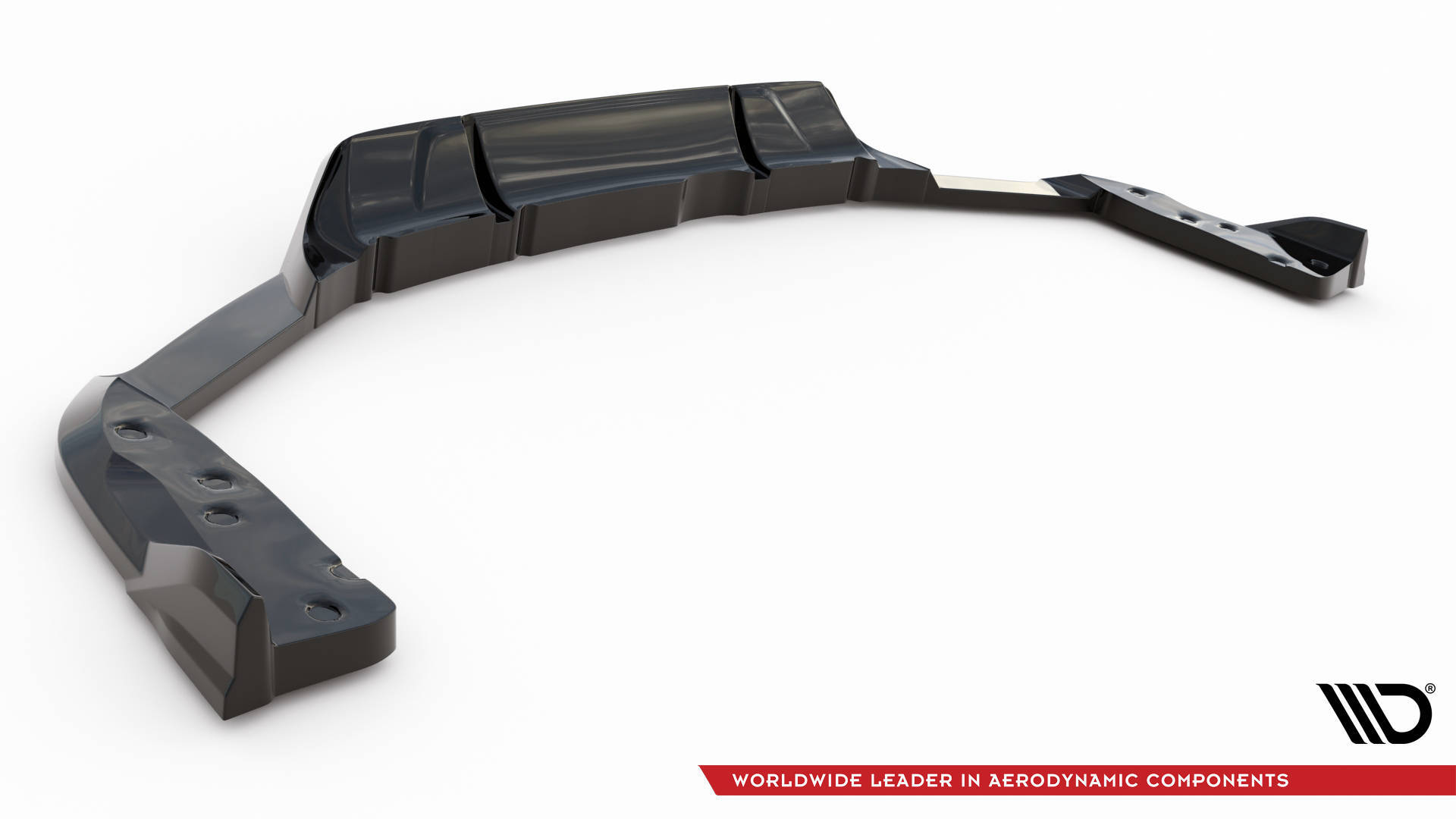 Street+ Mittlerer Diffusor RACE Heck Ansatz passend für BMW X6 M F96 FL schwarz Hochglanz