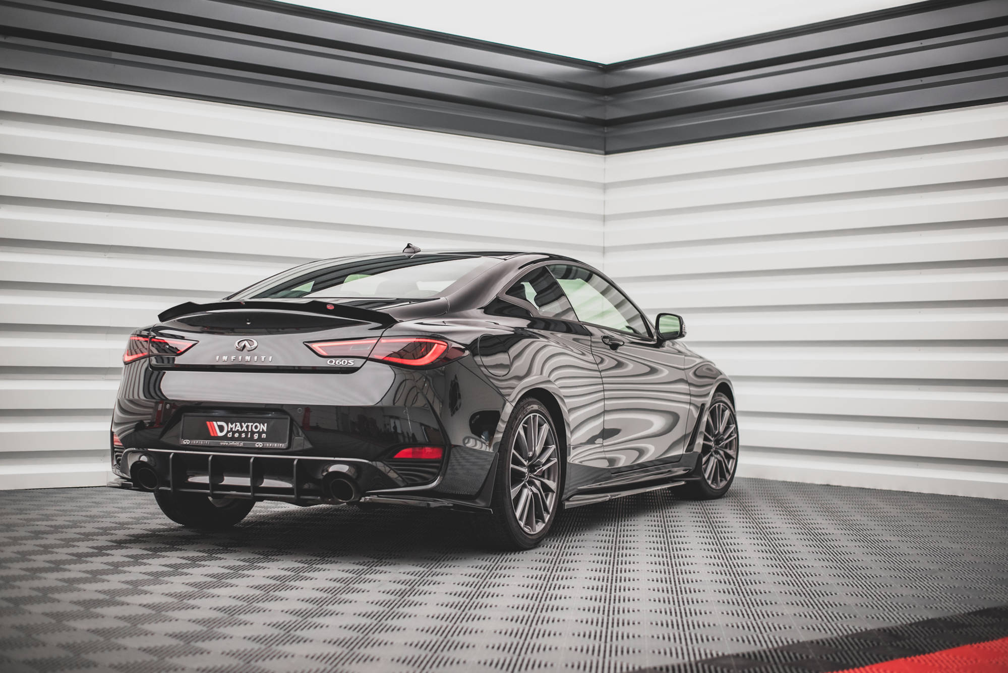 Heckansatz Diffusor passend für Infiniti Q60 S Mk2 schwarz matt
