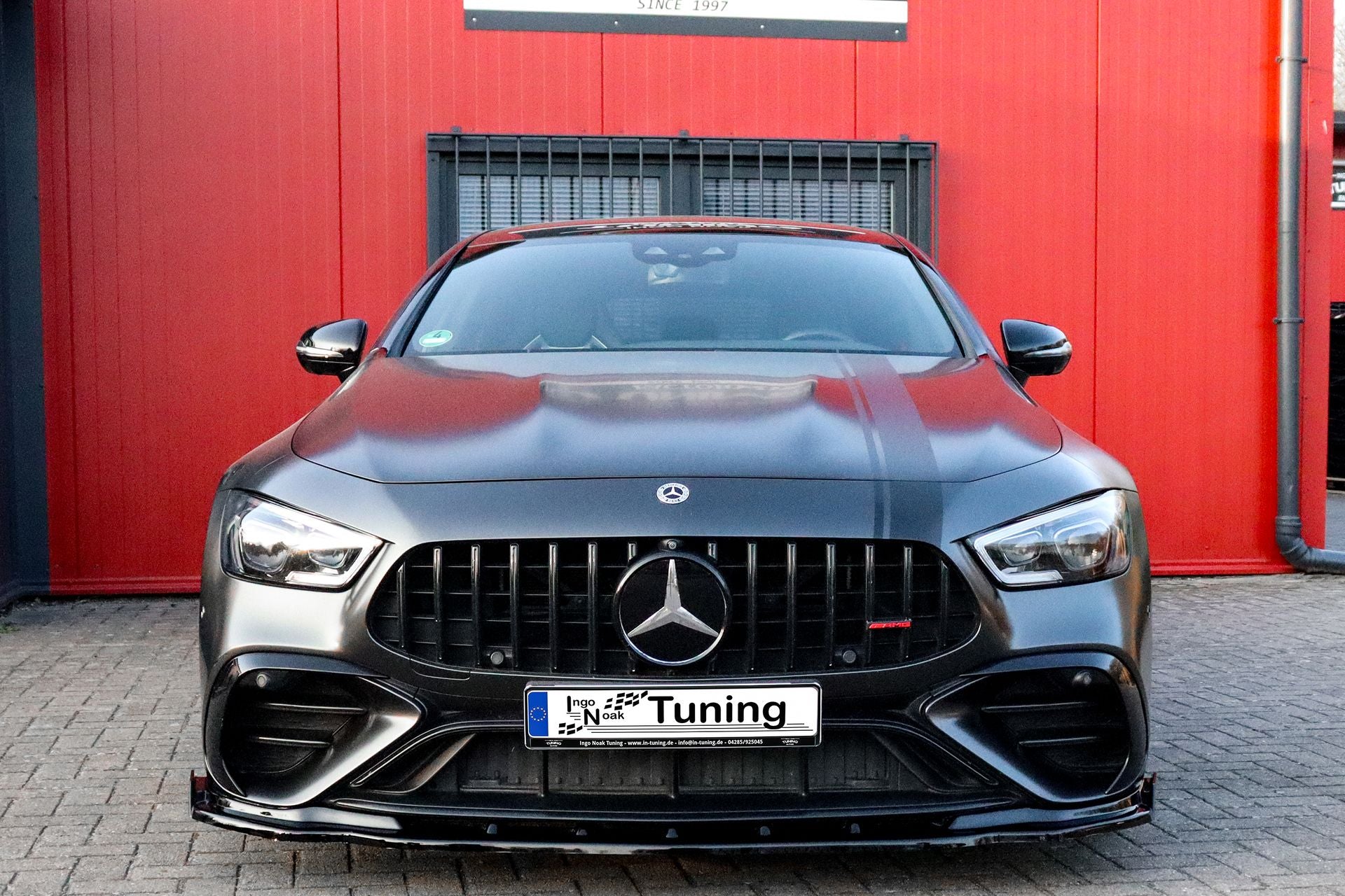 Cup Frontspoilerlippe mit Wing für Mercedes AMG GT 4.Türer X290 Standard Schwarz Glanz