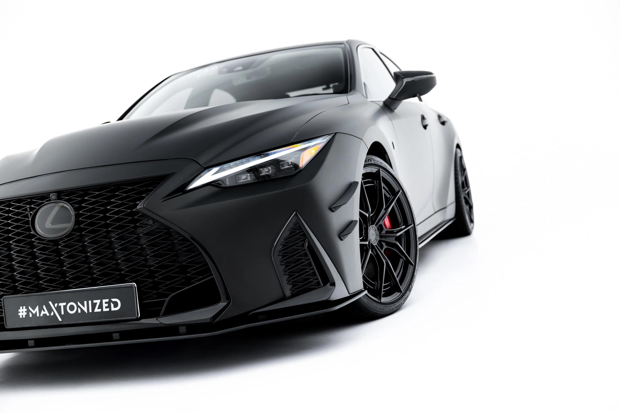 Frontlippe passend für Lexus IS 500 Mk3 Facelift 2 XE30 schwarz-rot