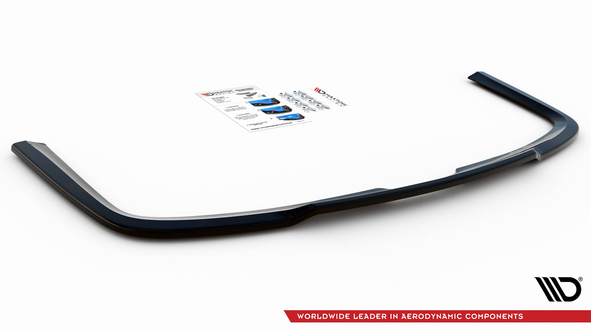 Street+ Mittlerer Diffusor Heck Ansatz passend für VW Caddy Long Mk3 FL schwarz Hochglanz