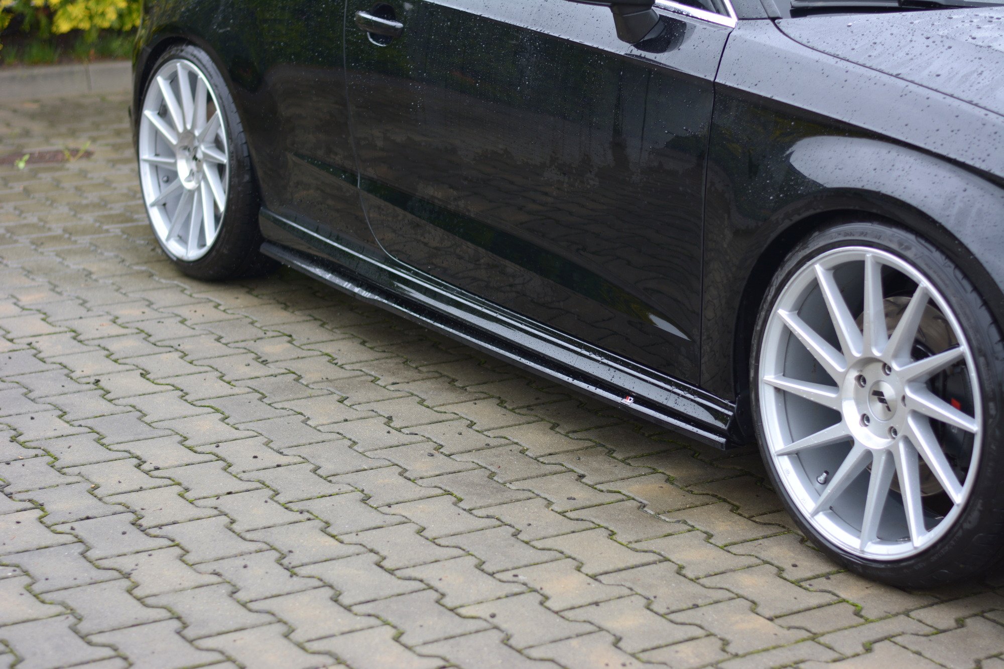 Seitenschweller Ansatz für Audi S3/A3 S-Line Hatchback 8V/8V Facelift schwarz Hochglanz