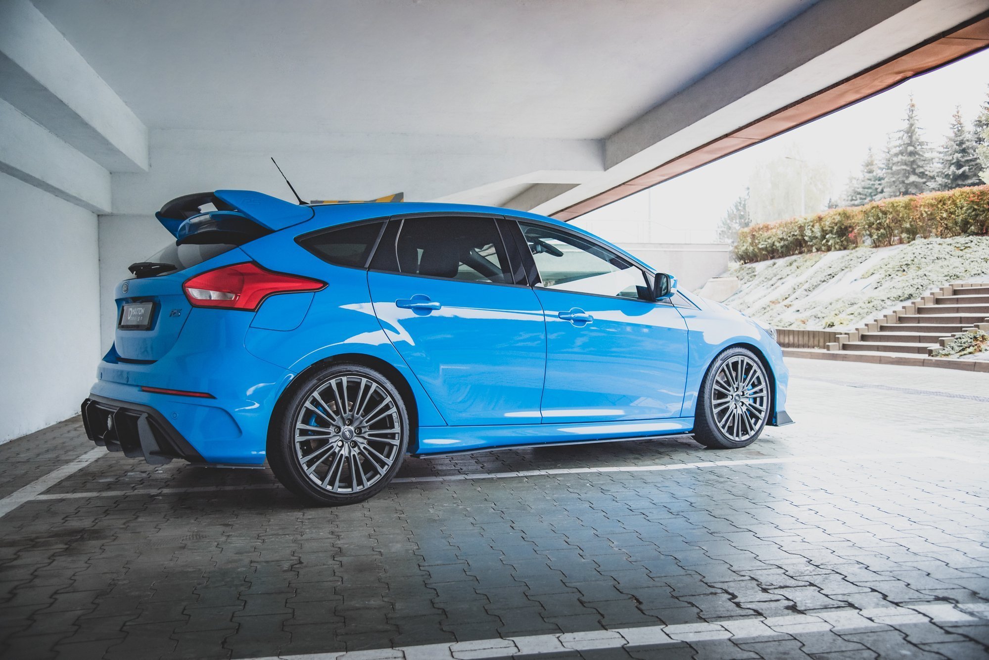 Street Pro Seitenschweller Leisten passend für Ford Focus RS Mk3 rot