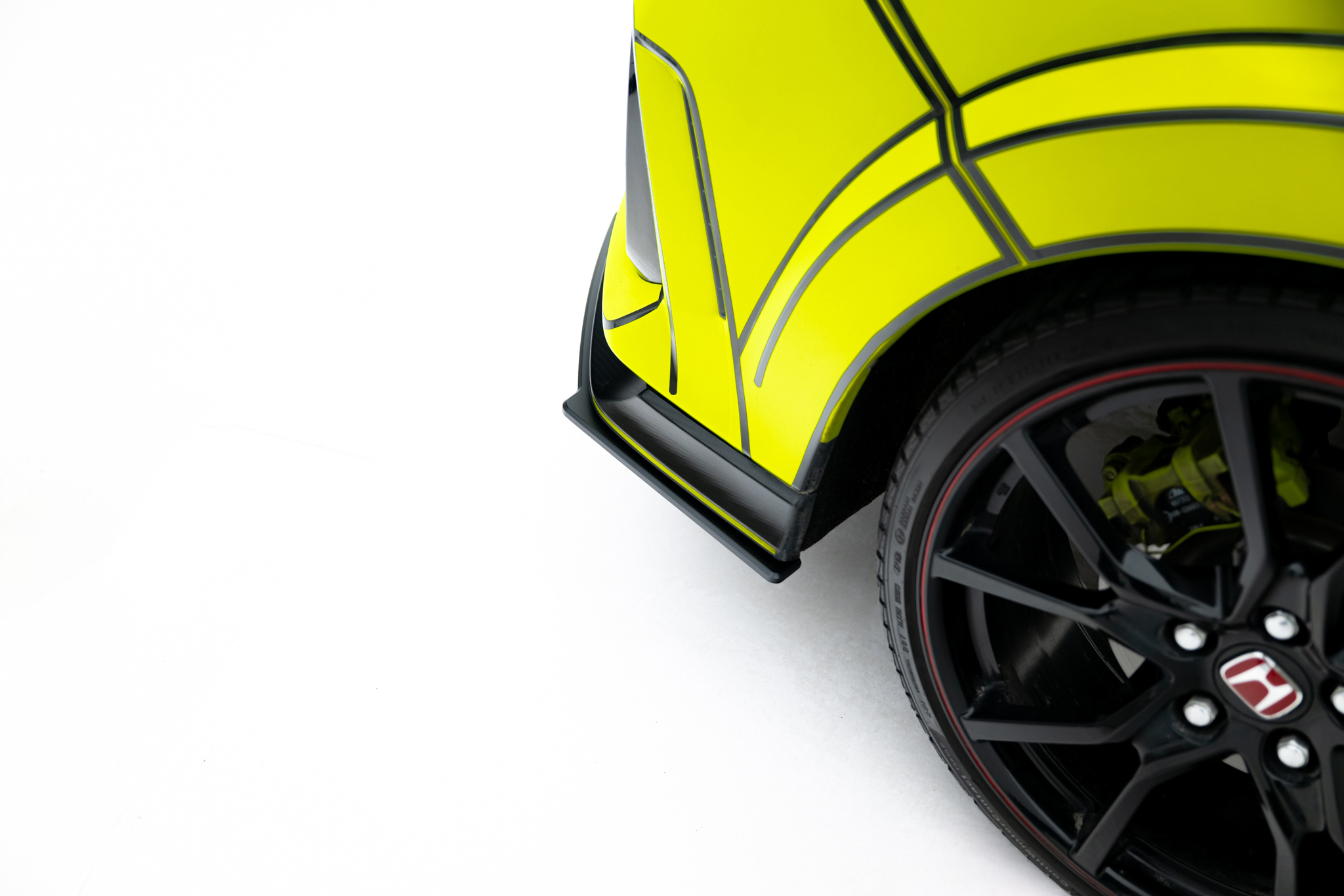 Heckansatz Diffusor V.2 passend für Honda Civic Type-R Mk10 / Mk10 Facelift roter Kern