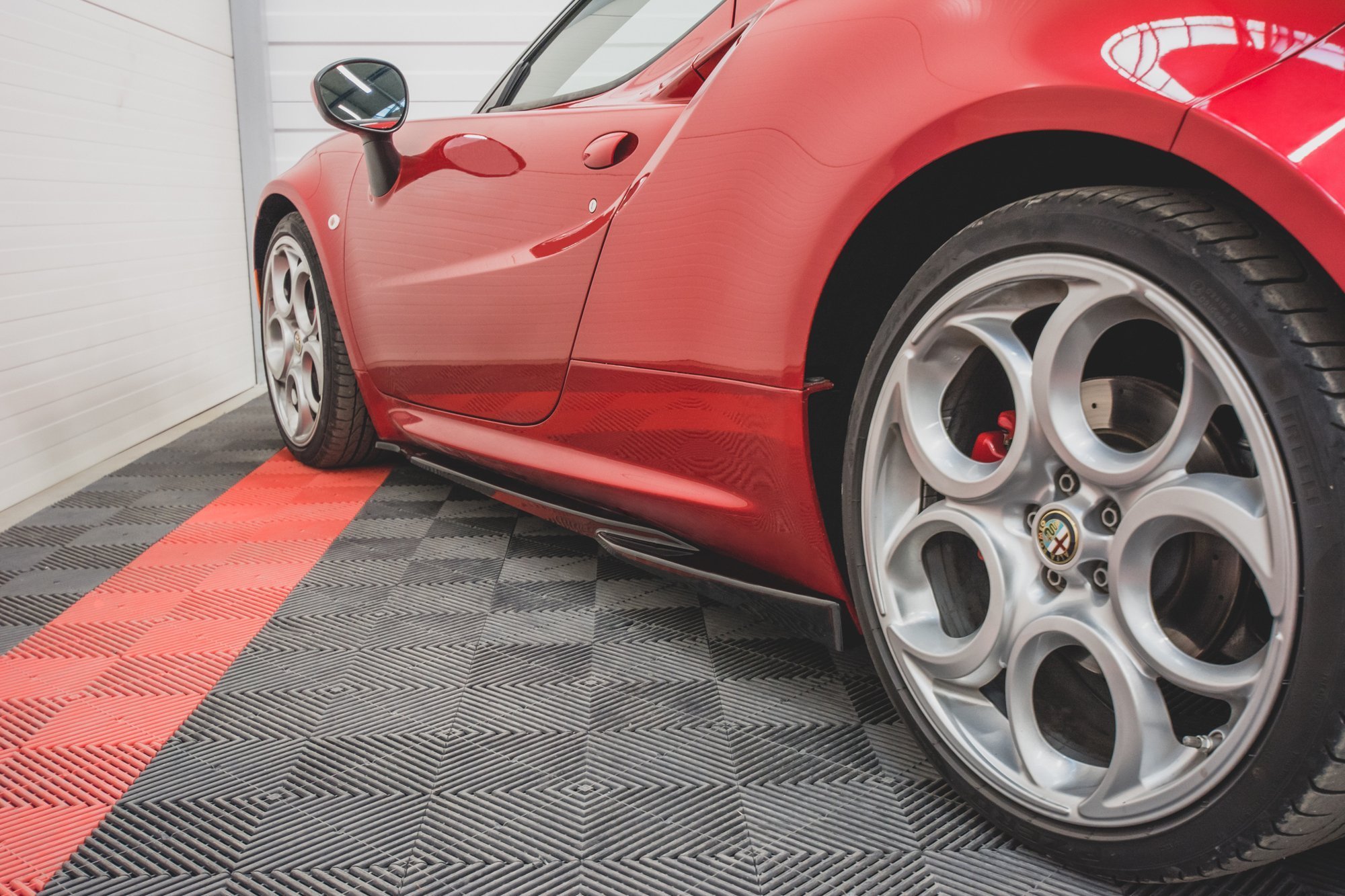 Seitenschweller Ansatz für Alfa Romeo 4C schwarz Hochglanz