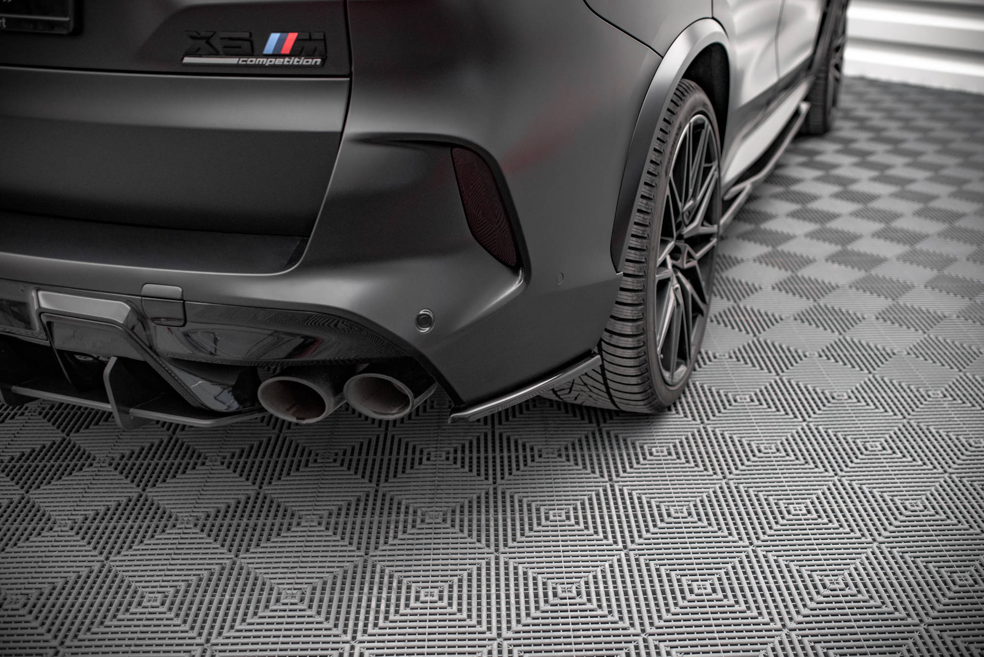 Street+ Heck Ansatz Flaps passend für BMW X5M F95 schwarz matt