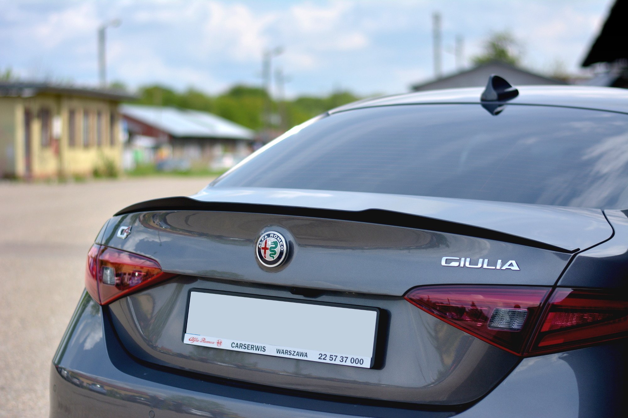 Spoiler CAP für Alfa Romeo Giulia schwarz Hochglanz