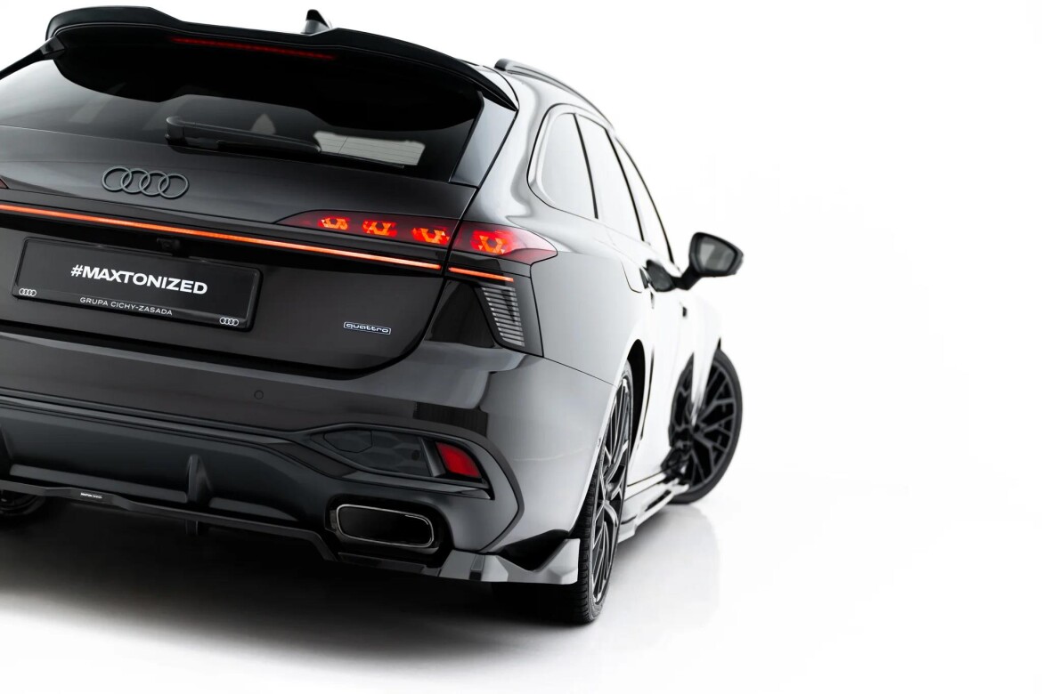 Diffusor RACE V.4 passend für Audi A6 S-Line C9 schwarz Hochglanz
