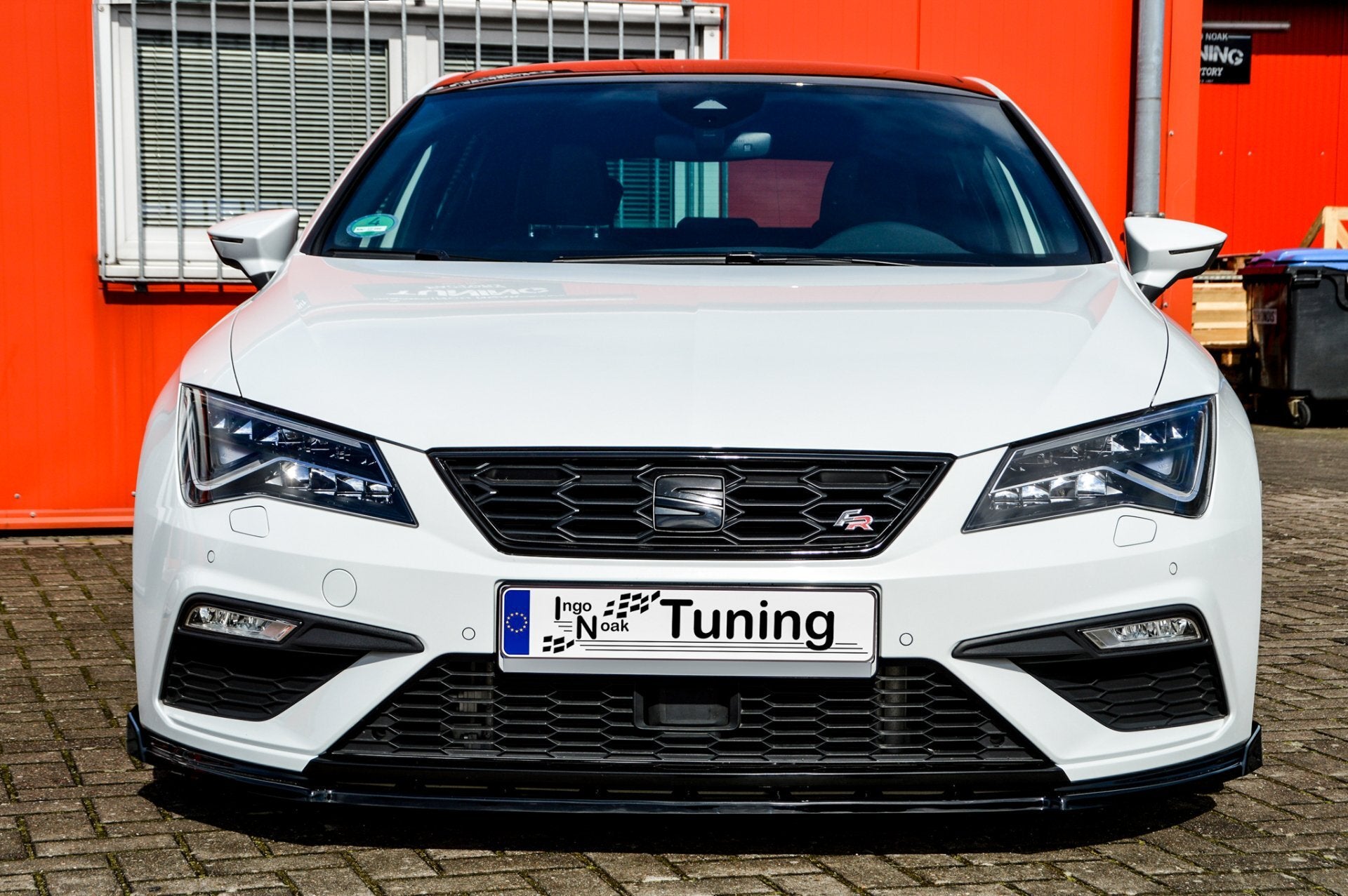 Cup Frontspoilerlippe mit Wing ABS Seat Leon 5F Facelift FR Cupra Schwarz Glanz