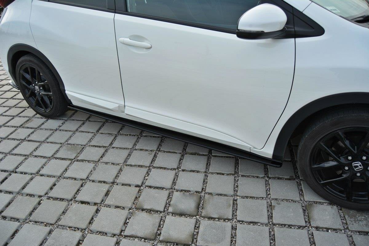 Seitenschweller Ansatz für Honda Civic Mk9 Facelift schwarz matt