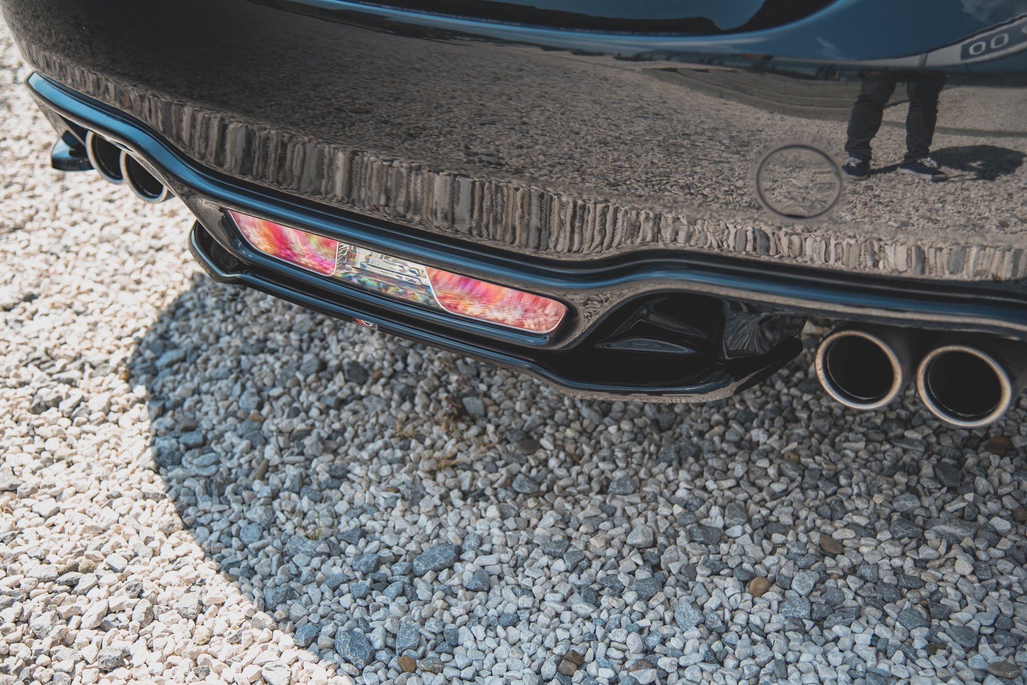 Mittlerer Diffusor Heck Ansatz für Fiat 124 Spider Abarth Carbon Look