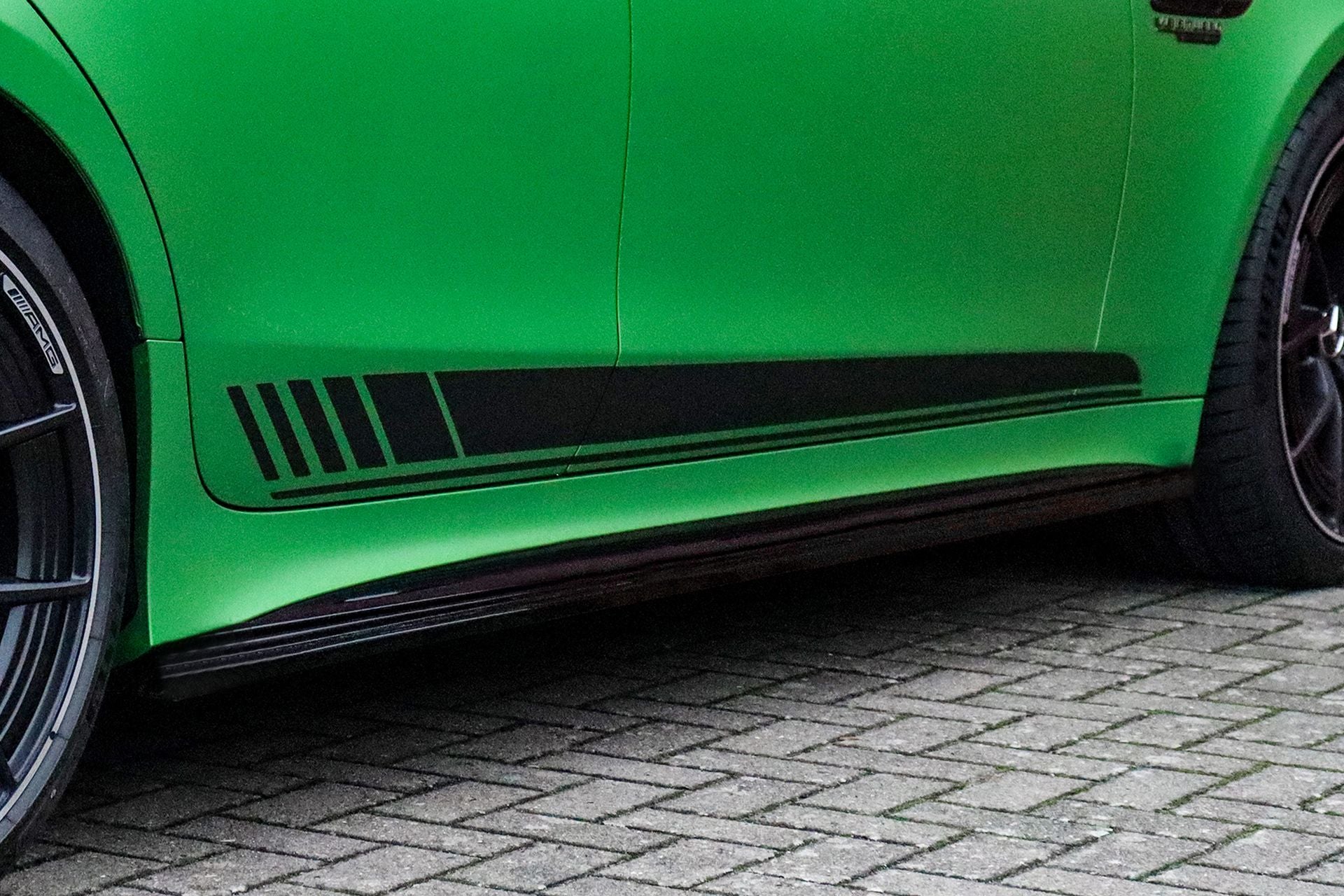Cup Seitenschweller für Mercedes AMG GT X290 Schwarz Matt