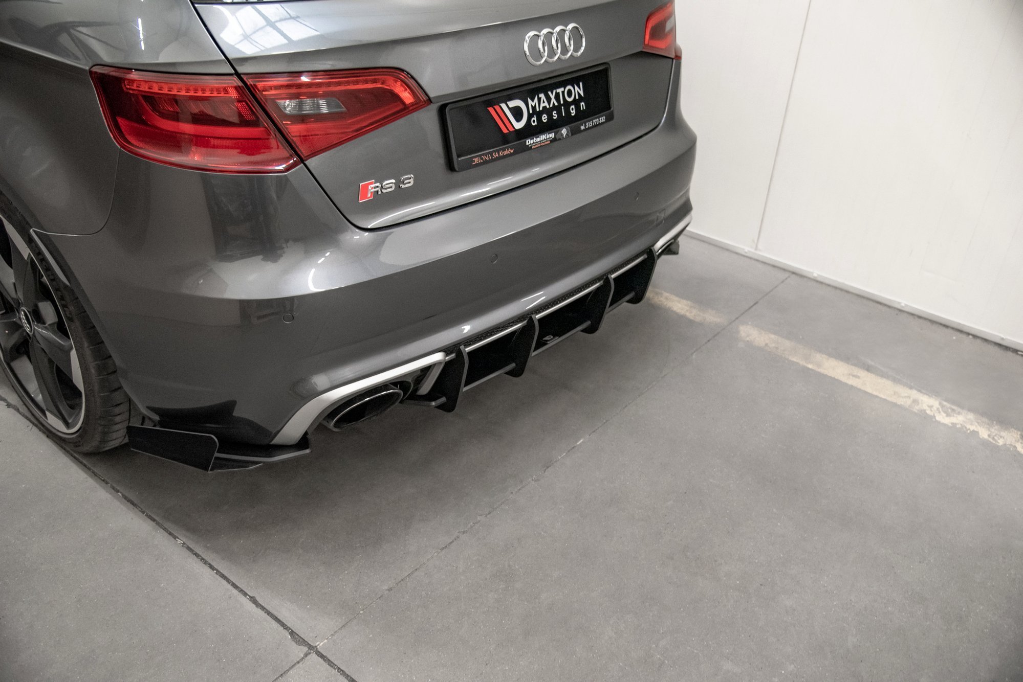 Street Pro Heckschürze Heck Ansatz Diffusor V.1 passend für Audi RS3 8V Sportback