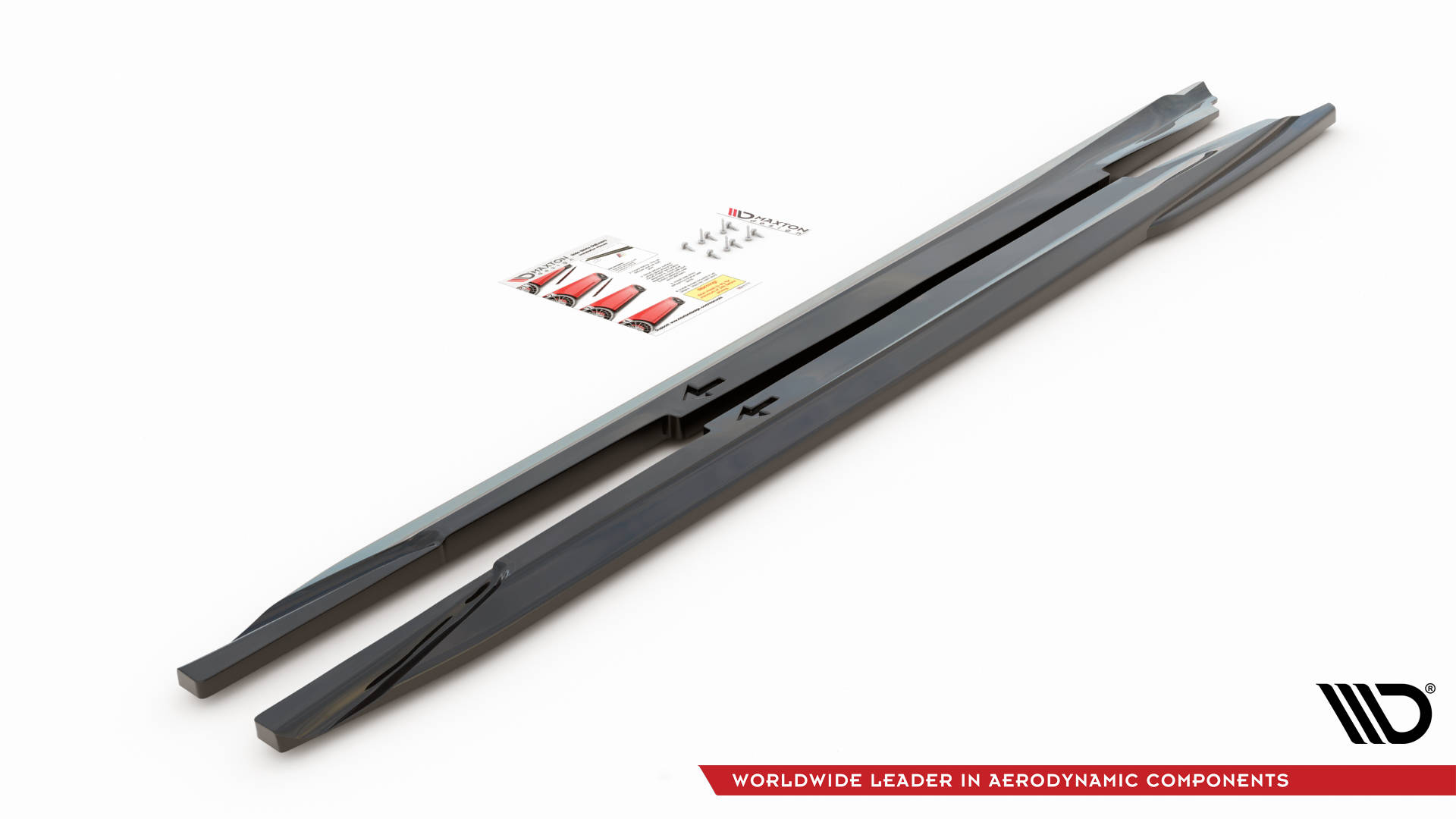 Seitenschweller Ansatz Paar passend für Infiniti Q60 S Mk2 schwarz Hochglanz
