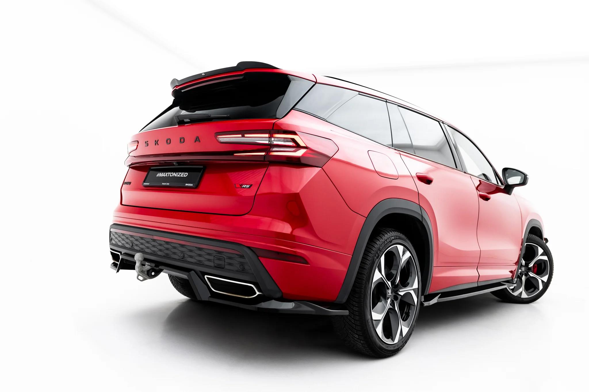 Diffusor Heckansatz passend für Skoda Kodiaq RS Mk2 schwarz Hochglanz