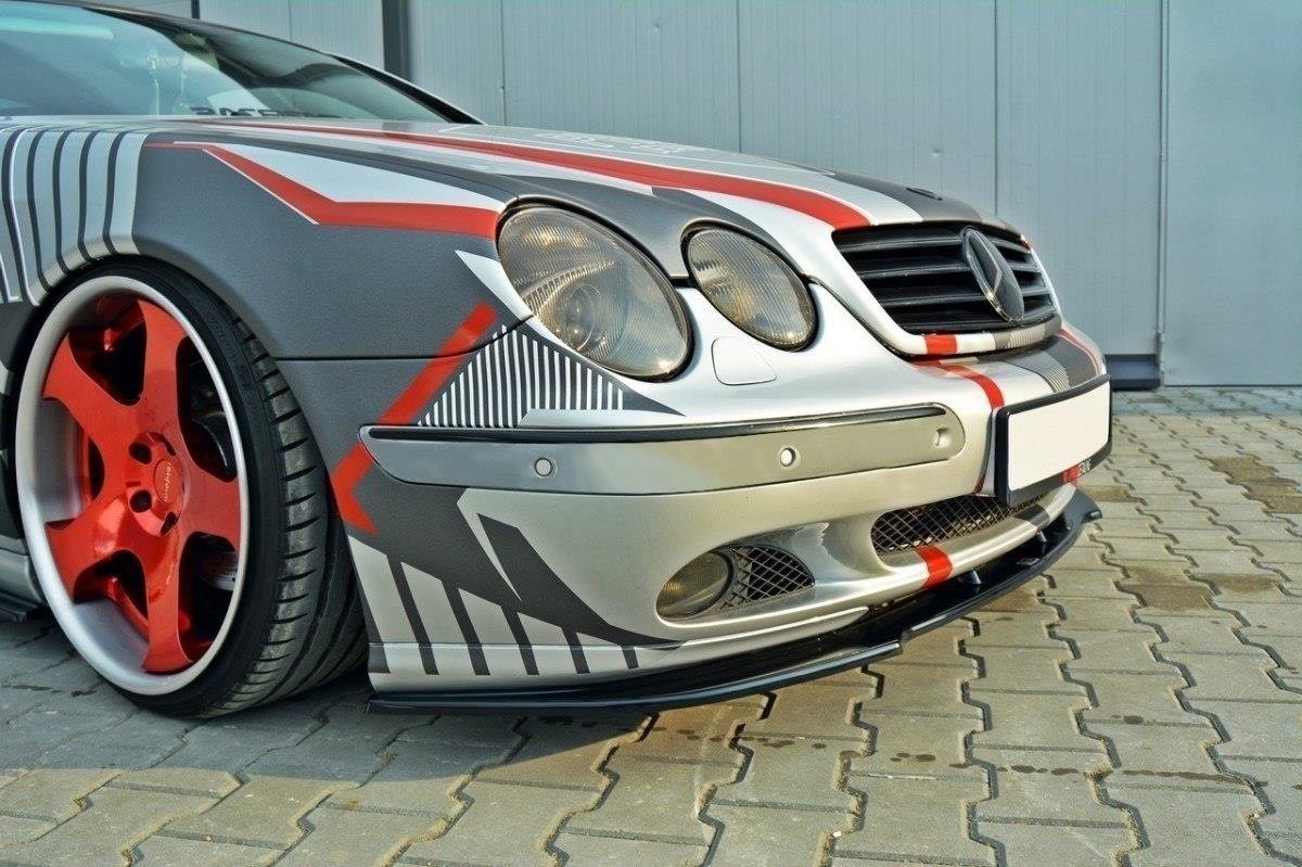 Street+ Spoilerlippe Front Ansatz passend für Mercedes CL-Klasse C215 schwarz Hochglanz