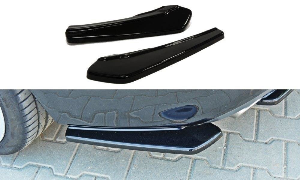 Heck Ansatz Flaps Diffusor für Audi A5 Coupe / Sportback S-Line 8T schwarz Hochglanz