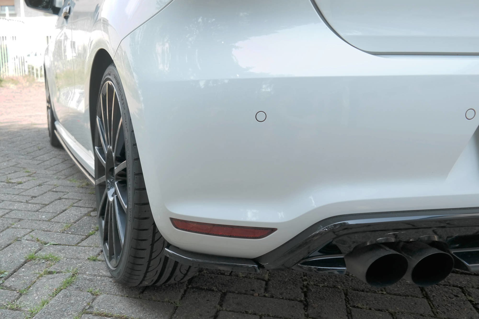 Street+ Heck Ansatz Flaps passend für VW Polo WRC Mk5 schwarz Hochglanz