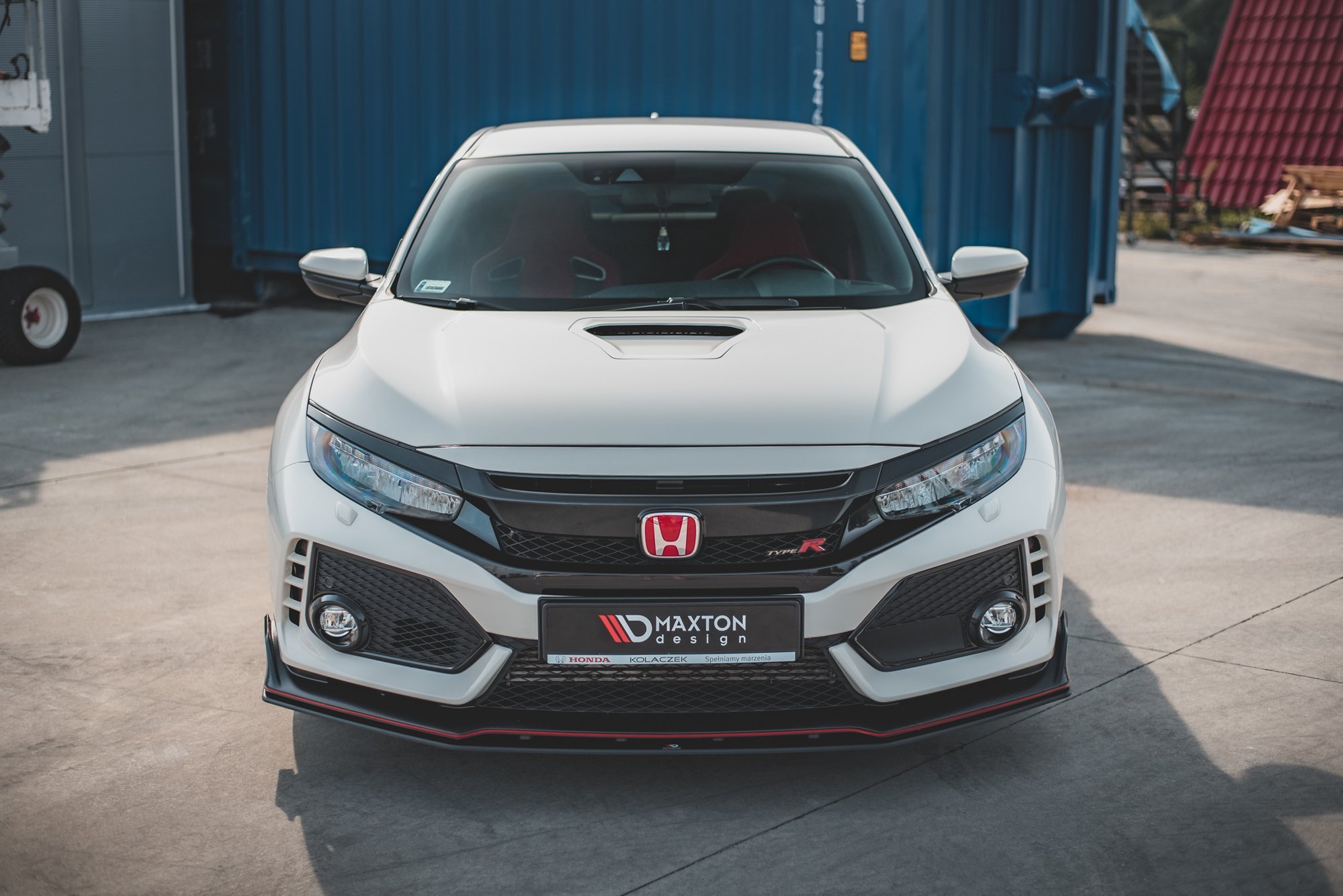 Street Pro Spoilerlippe Front Ansatz V.2 passend passend für Honda Civic X Type-R rot